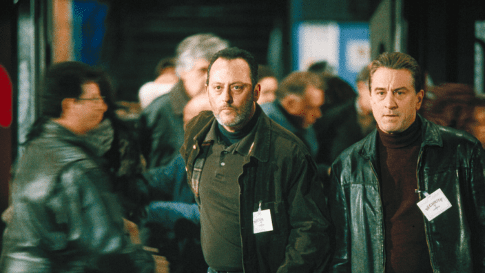 Dressed in dark and leather, former CIA officer Sam (Robert De Niro) and former Euro intelligence agent Vincent (Jean Reno) are on a mission to grab a briefcase from the criminals