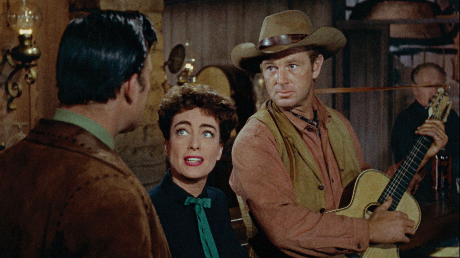 Joan Crawford and Sterling Hayden in Johnny Guitar