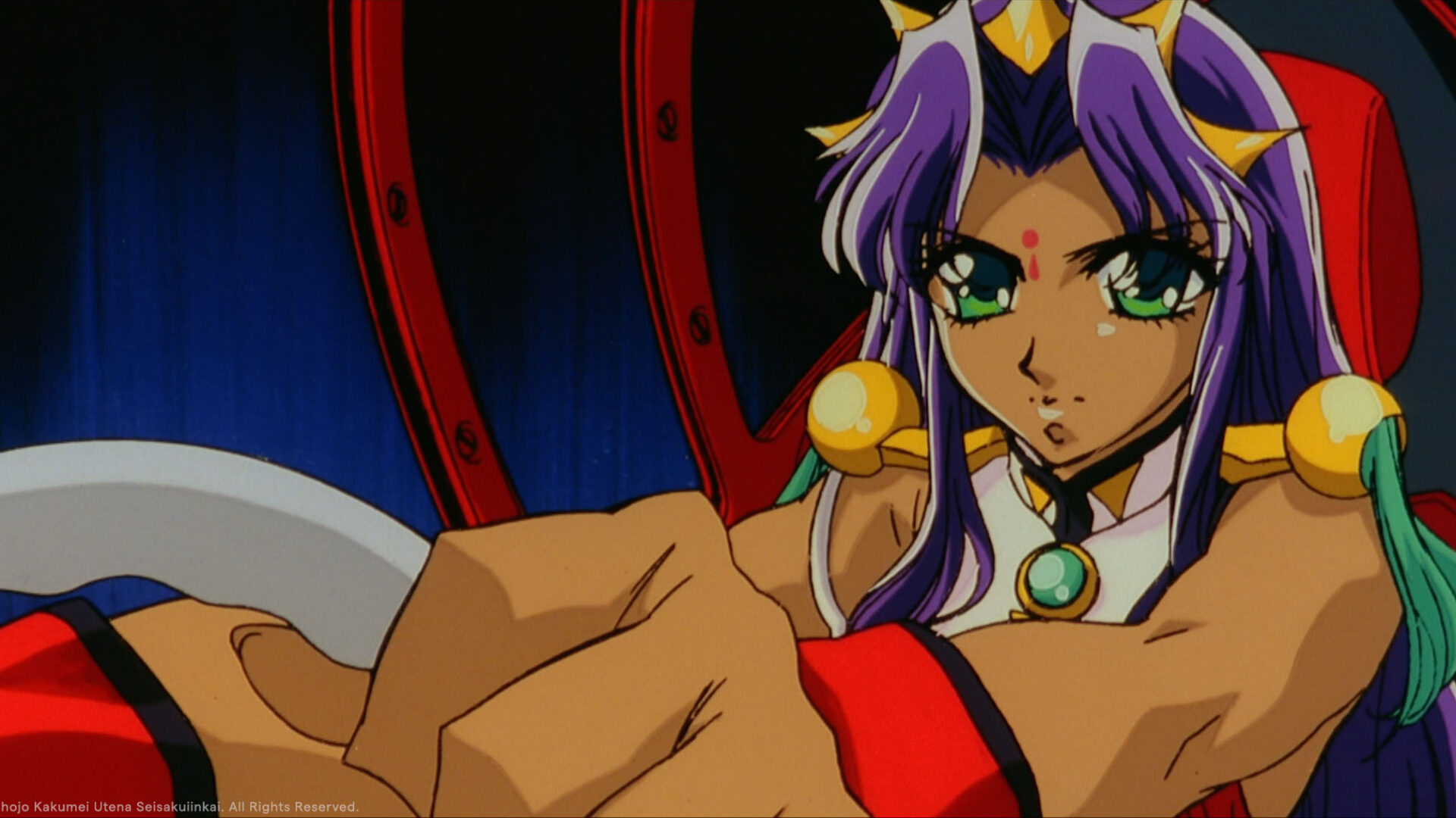 Animated girl with hands on a steering wheel driving