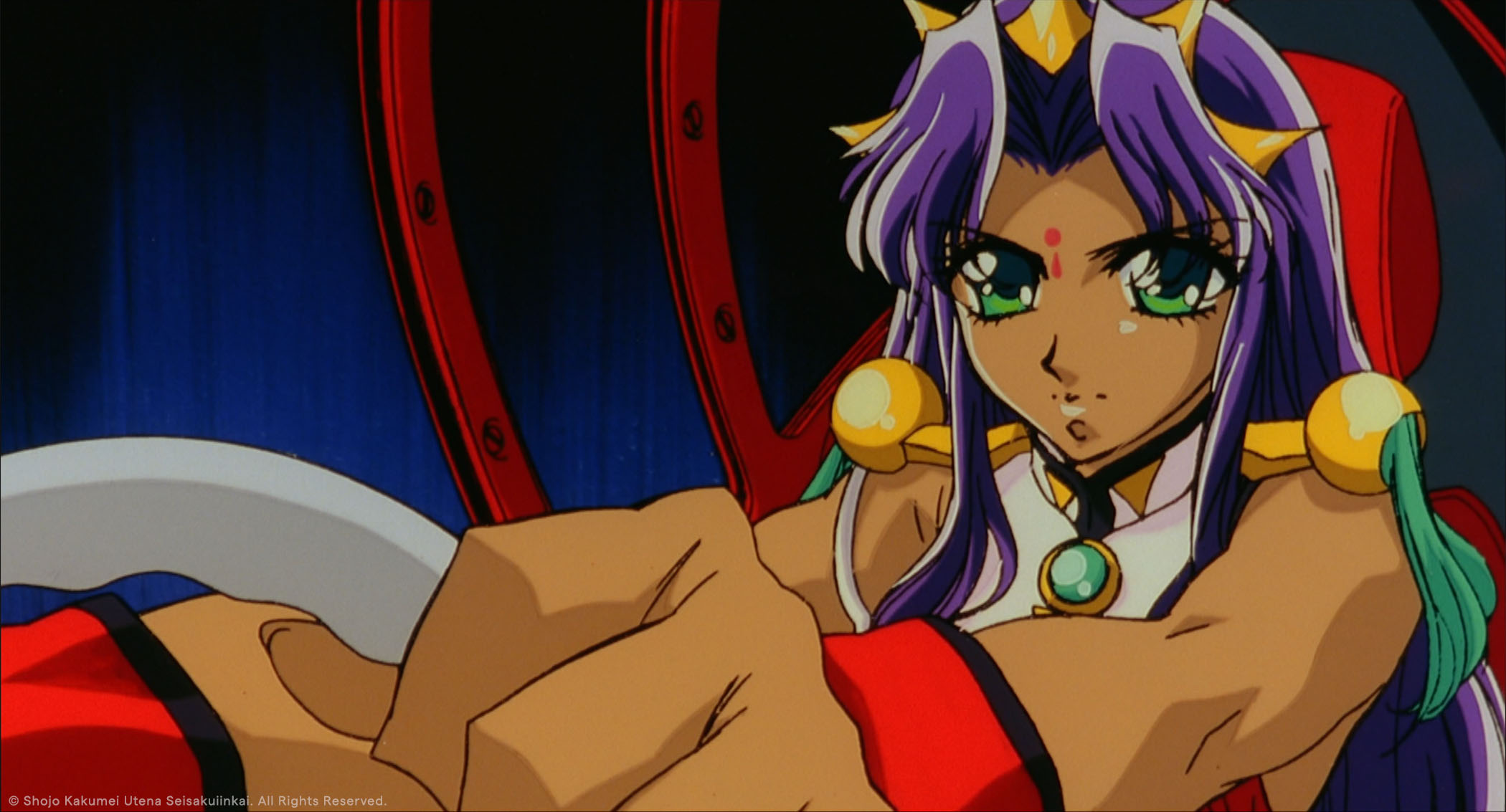Animated girl with hands on a steering wheel driving